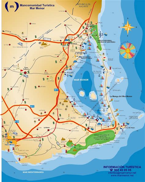 Relatos de Viajeros: MAPA TURÍSTICO DEL MAR MENOR