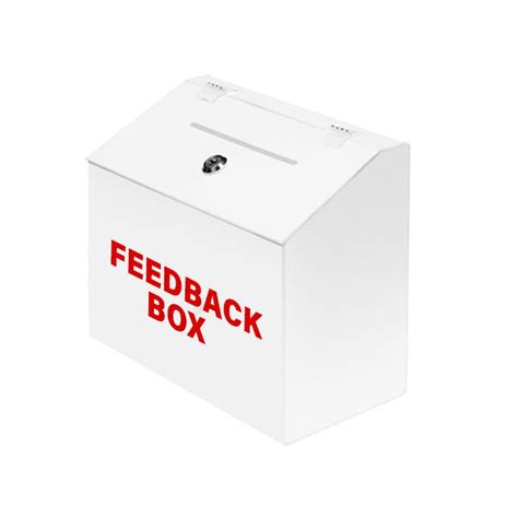 White Acrylic Feedback Box A-BS-1W