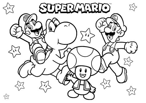 Coloring Super Mario Bros Coloring Pages Mario Luigi Toad Peach Daisy Rosalina Coloring – NBKomputer