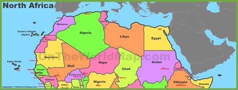 Map of North Africa