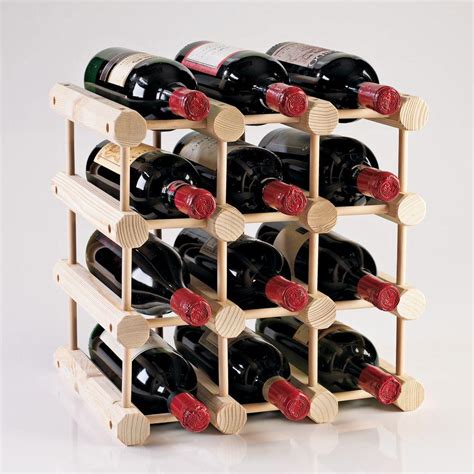 Wine Enthusiast Modular 12-Bottle Wine Rack in Natural-640 11 01 - The ...