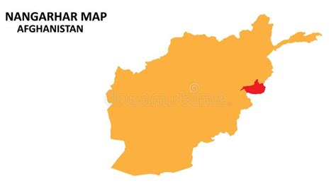 Nangarhar State and Regions Map Highlighted on Afghanistan Map Stock Vector - Illustration of ...