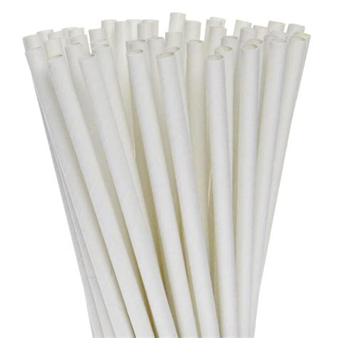 4,800 Bulk White Paper Straws Unwrapped - Sustainable Sippers