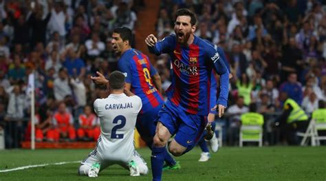 Lionel Messi's Goals against Real Madrid | Barca Images GIF