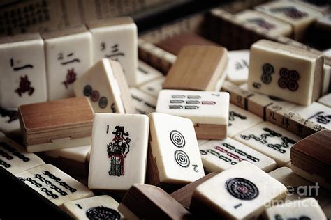 Box of antique mahjong tiles Photograph by Delphimages Photo Creations - Fine Art America