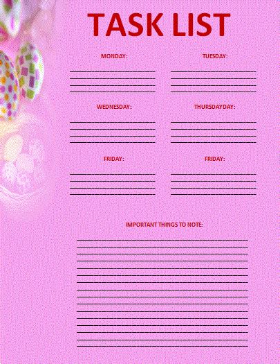 Task List Template | Professional Word Templates