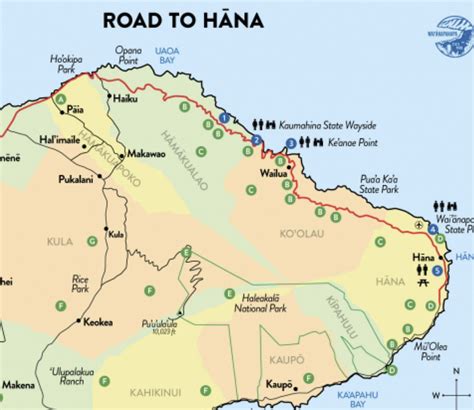 Map Of Road To Hana Maui Maui - Daune Eolande