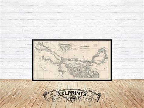 Old Map of Tibet and Nepal, 1875, Antique Map, Very Rare, Fine Reproduction, Large Map, Fine Art ...