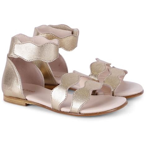 Chloe Girls' Golden Sandals — BAMBINIFASHION.COM