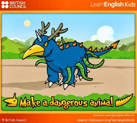 ENGLISH FUN&FAN CLUB: GAME: MAKE A DANGEROUS ANIMAL