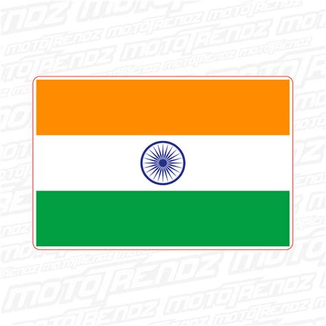 India Flag Sticker (reflective) – Mototrendz