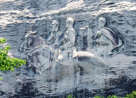 Confederate Memorial Carving at Stone Mountain, Georgia. Editorial Photo - Image of confederate ...