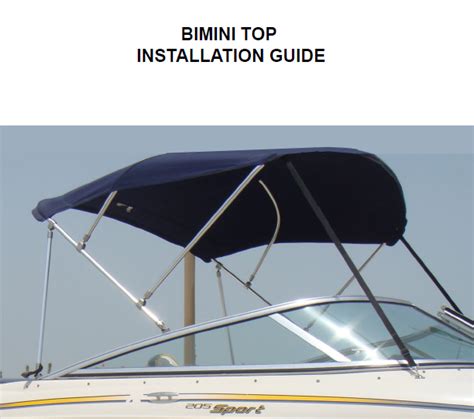 Crownline Bimini Top Installation Guide - designstudioskyey