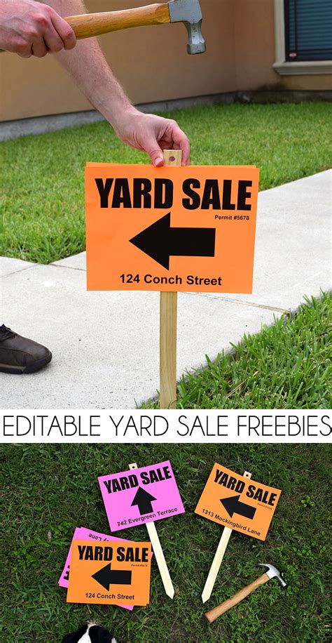 Printable Yard Sale Sign Freebies – AllCrafts Free Crafts Update