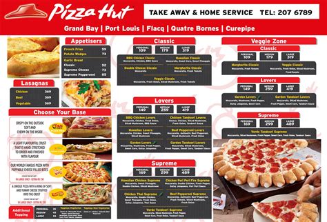 pizza hut menu with prices