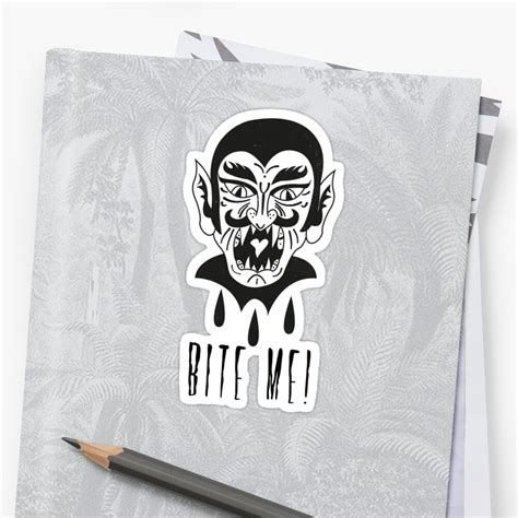 "Vampire Bite Me" Stickers by mazemischief | Redbubble