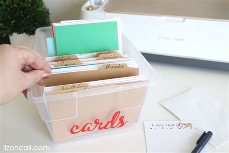 Greeting Card Organizer Box