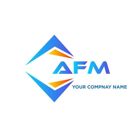 AFM abstract technology logo design on white background. AFM creative ...