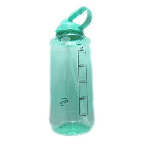 GHP Large, 3 liter, 100 oz water bottle & straw, Mint Outdoor, Tritan ...