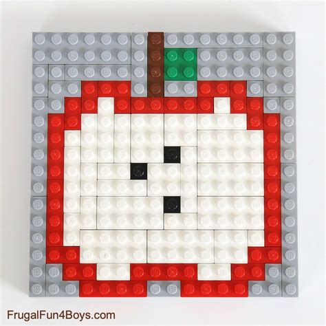 Fall LEGO Mosaic Ideas with Printable Building Cards - Frugal Fun For ...