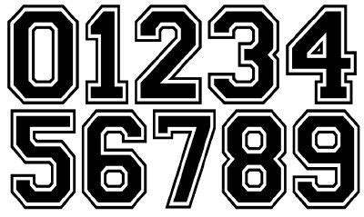 Sports numbers, Number fonts, Lettering fonts