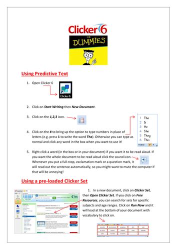 How to use Clicker 6 document | Teaching Resources