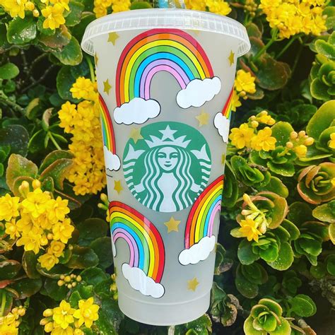 Rainbow Cold Cup Rainbow Starbucks Cup Starbucks Venti | Etsy