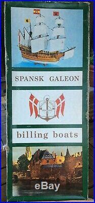 Billings Boats Spansk Galeon Vintage Wood Model Ship Kit Denmark Complete In Box | Model Kits Ships