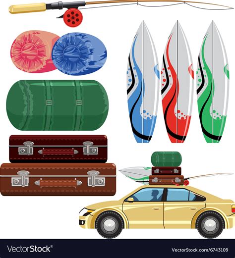 Set of travel Royalty Free Vector Image - VectorStock