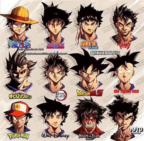 GOKU IN DIFFERENT ANIME STYLES!... - Luis Figueiredo Art