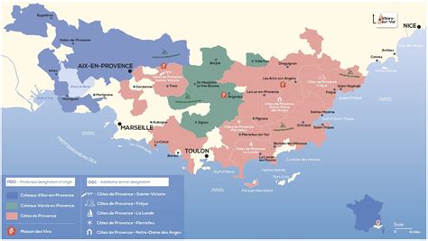 Map of appellations – Vins de provence