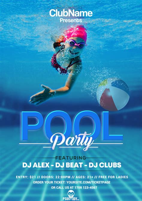 Pool Party Flyer PSD | PsdDaddy.com