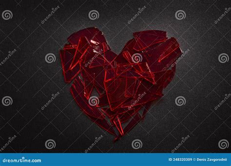 Broken Glass with Drawn Heart Stock Image - Image of bullet, brokenheart: 248320309