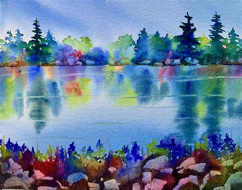 Learn To Paint Water Reflections in A Watercolor Landscape | Eva ...