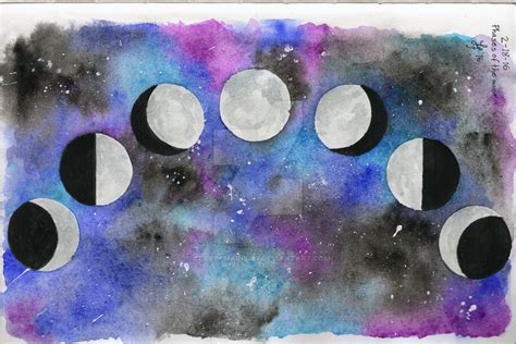 Phases Of The Moon Drawing at GetDrawings | Free download