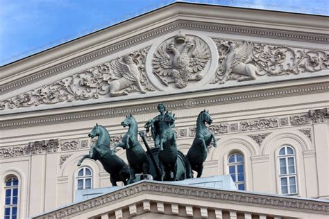 Quadriga with Apollo on the Roof of the Large Theatre. Ancient S Stock Photo - Image of chariot ...