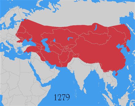 The Mongol Empire at its peak : r/MapPorn