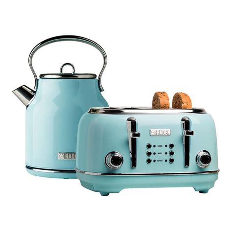 Haden Stainless Steel Retro Toaster & 1.7 Liter Stainless Steel ...