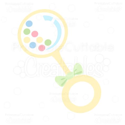 Baby Rattle Free SVG Cuts & Clipart