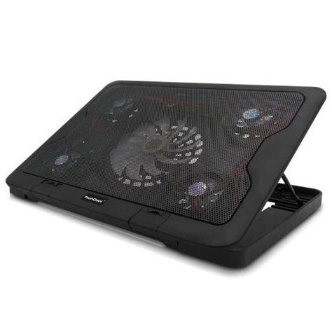 Cooling Pad with USB 5 Fans Laptop Cooling Pad Laptop Table Cooler Cooling Fan Blue LED Laptop ...