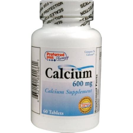 Calcium 600mg Calcium Supplement Tablets 60 ea - Walmart.com