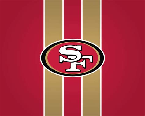 Download San Francisco 49ers Logo With Gold Stripes Wallpaper | Wallpapers.com