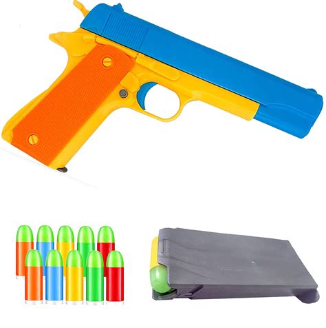 Buy Pinovk Kid Toy Realistic 1:1 Scale Colt 1911 Rubber Bullet Pistol Online at desertcartKUWAIT