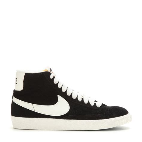 Nike Blazer Mid Vintage Suede High-top Sneakers in Black | Lyst