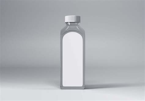 Free Transparent Small Plastic Bottle Mockup (PSD)