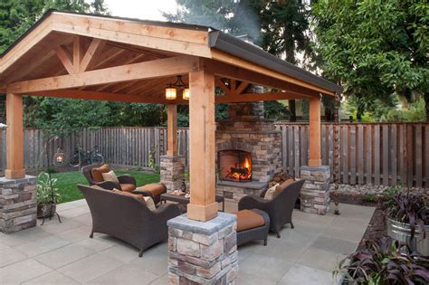 Simple Outdoor Fireplace Design - Paradise Restored Landscaping ...