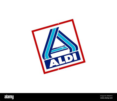 Aldi, Rotated, White background, Logo, brand name Stock Photo - Alamy