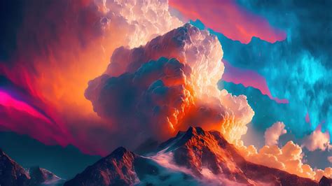 Colorful Clouds Mountain Scenery 4K #150i Wallpaper PC Desktop