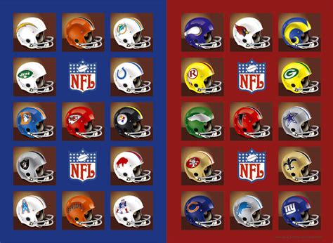 NFL retro helmets by el_MAXim0 by elMAXimo on DeviantArt