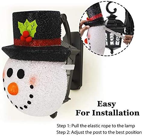 Seniny Christmas Porch Light Cover 2 Pack, Snowman Light Covers for Outdoor Christmas ...